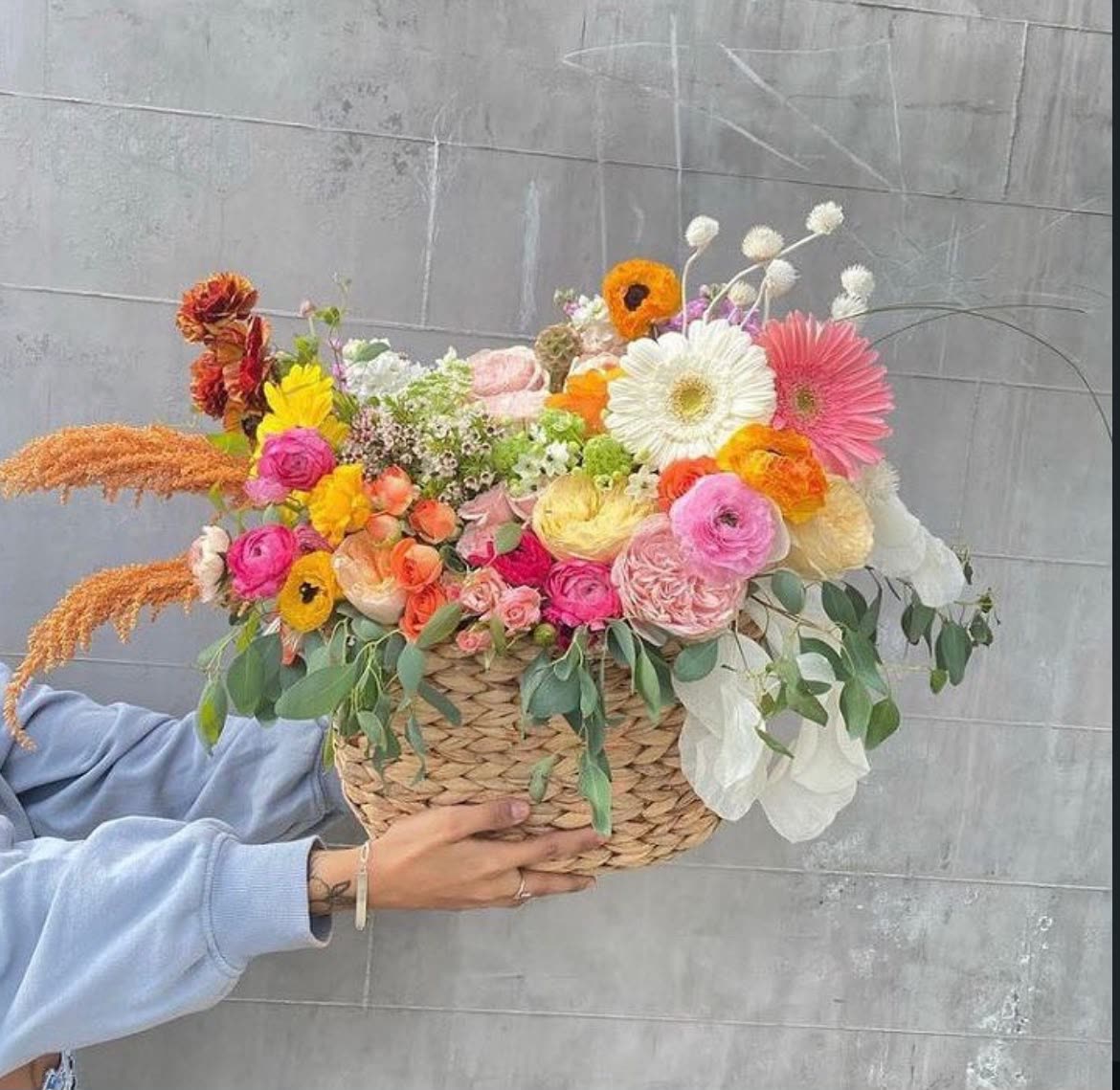 Ramo fresco con hortensias